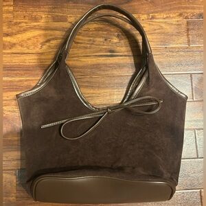 Brown Bow Shoulder Bag NWOT